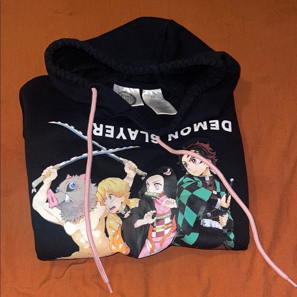 Demon Slayer Black Hoodie with Characters